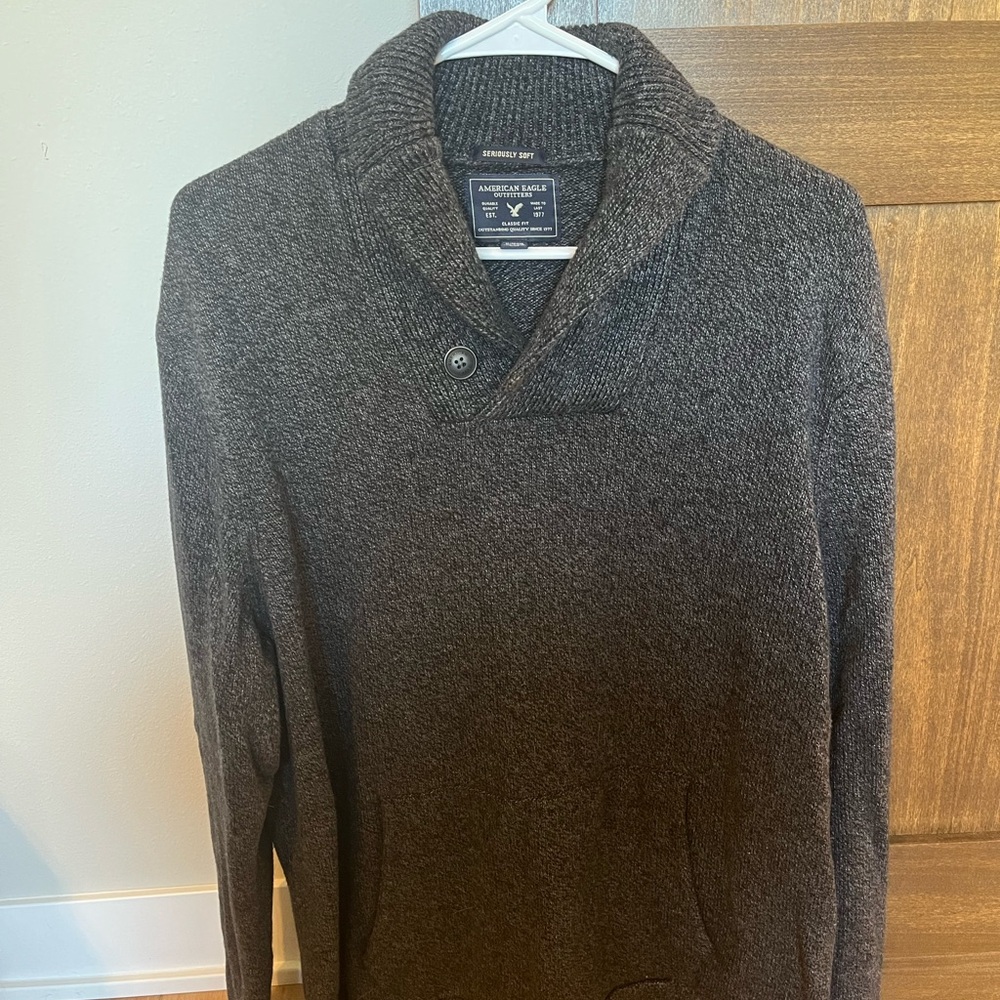 American Eagle Outfitters Charcoal Knit Sweater